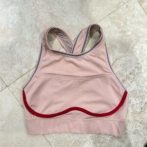 Women's Pink and Red Sports Bra